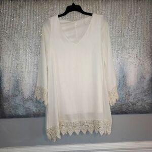 SAGE Flowy Cream Dress